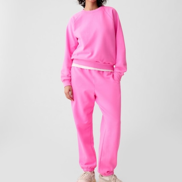 🧡 Gap Sweatsuit Vintage Soft Sweatshirt Joggers Shorts Tall Standout Pink